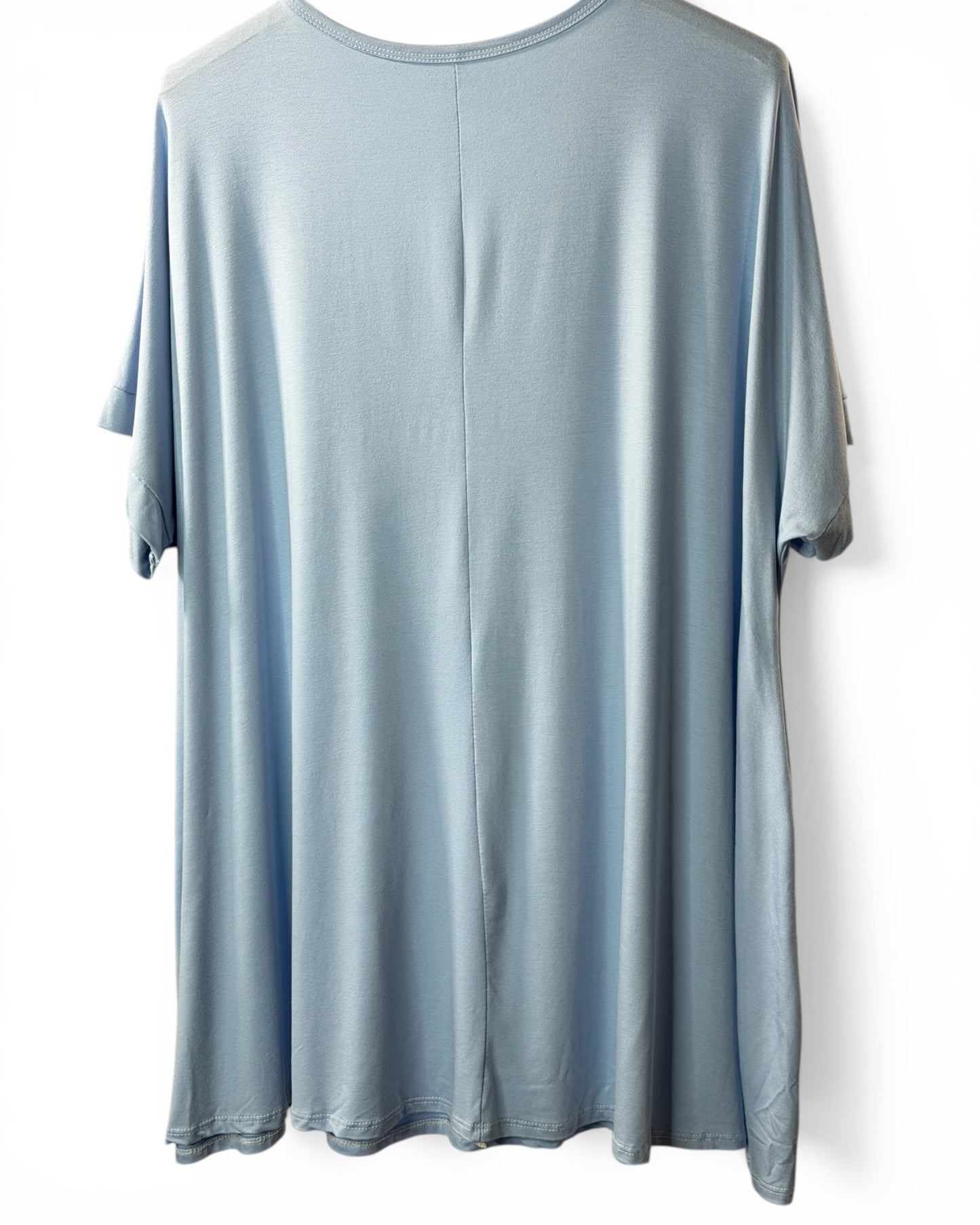 INGRID - T-SHIRT OVERSIZE BLEU CIEL JUSQU'A LA TAILLE 48 A 56
