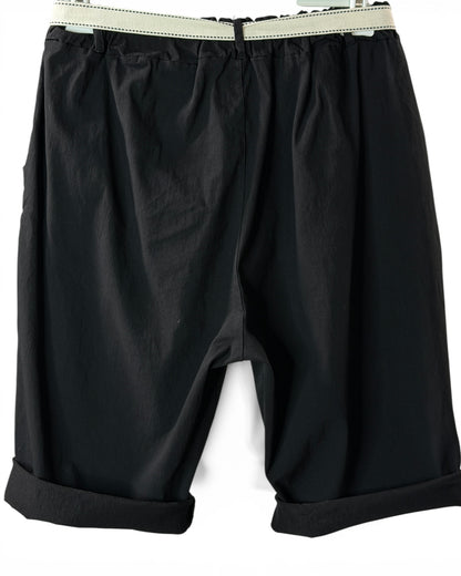 TINO - BERMUDA NOIR JUSQU'A LA TAILLE 52