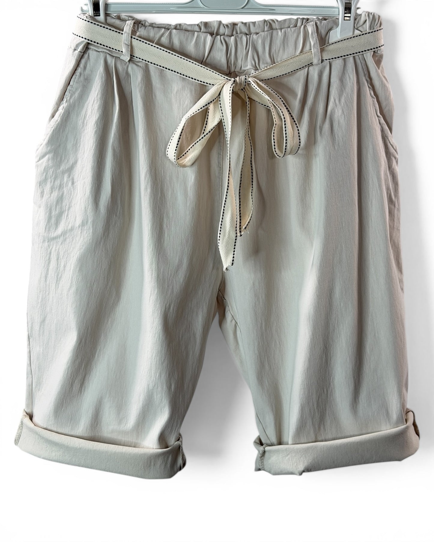 TINO - BERMUDA BEIGE JUSQU'A LA TAILLE 52