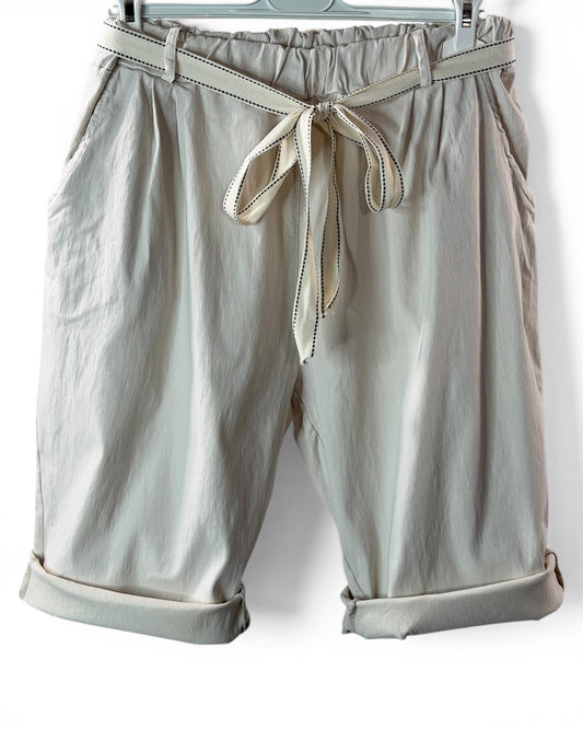 TINO - BERMUDA BEIGE JUSQU'A LA TAILLE 52