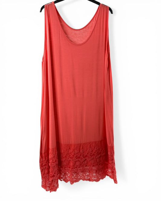 CELINA - FOND DE ROBE CORAIL TAILLE 46/48 A 56