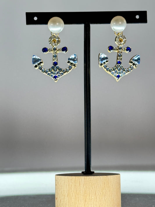 ST MALO- BOUCLES D'OREILLES ANCRE