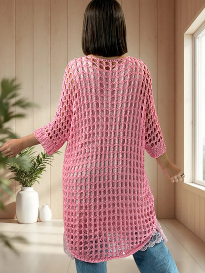 MASSIMO - PULL RESILLE ROSE JUSQU'A LA TAILLE 52/54