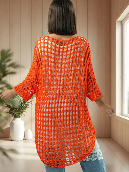 MASSIMO - PULL RESILLE ORANGE JUSQU'A LA TAILLE 52/54