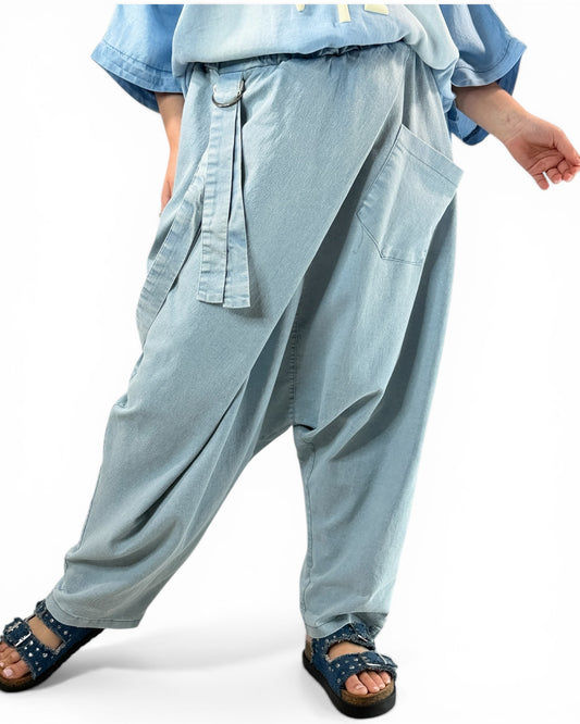 GALDINO - PANTALON EN JEAN JUSQU'ALA TAILLE 50/52