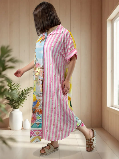 POSITANO - ROBE A MOTIF JUSQU'A LA TAILLE 50/52