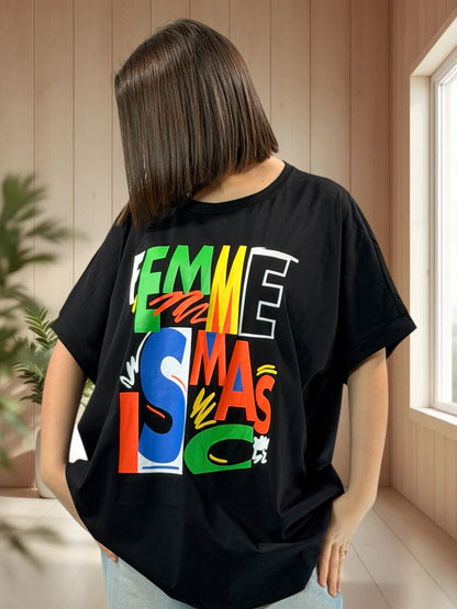 MATHIAS - T-SHIRT OVERSIZE A MOTIF TAILLE JUSQU'A LA TAILLE 46/48 A 56