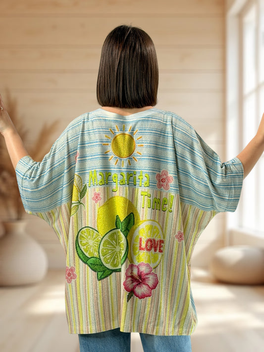 MAGNOLIA - TEE-SHIRT OVERSIZE FLUIDE SCINTILLANT JUSQU'A LA TAILLE 56