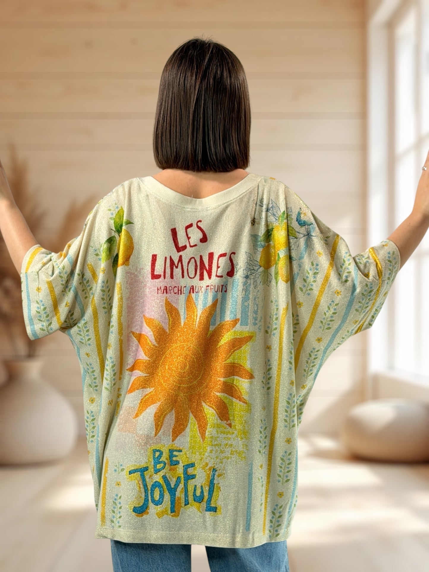 MAGNOLIA - TEE-SHIRT OVERSIZE FLUIDE SCINTILLANT JUSQU'A LA TAILLE 56