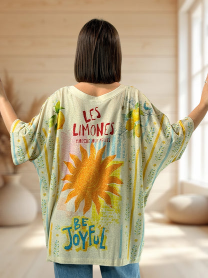 MAGNOLIA - TEE-SHIRT OVERSIZE FLUIDE SCINTILLANT JUSQU'A LA TAILLE 56