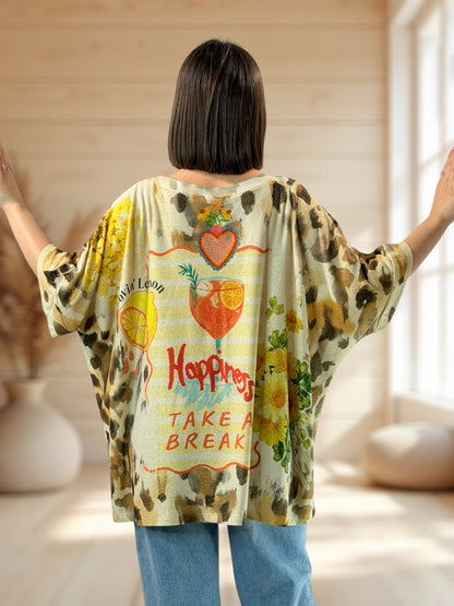 MAGNOLIA - TEE-SHIRT OVERSIZE FLUIDE SCINTILLANT JUSQU'A LA TAILLE 56