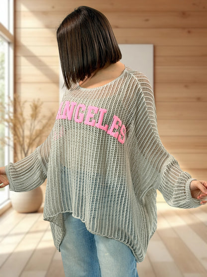 ROSARIO - PULL RESILLE TAUPE JUSQU'A LA TAILLE 54