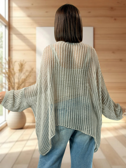 ROSARIO - PULL RESILLE TAUPE JUSQU'A LA TAILLE 54