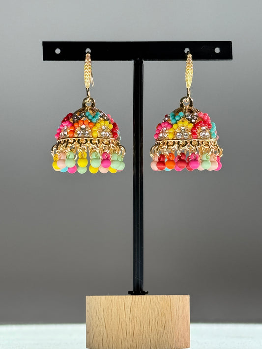 BRASILIA- BOUCLES D'OREILLES PAMPILLES ET STRASS