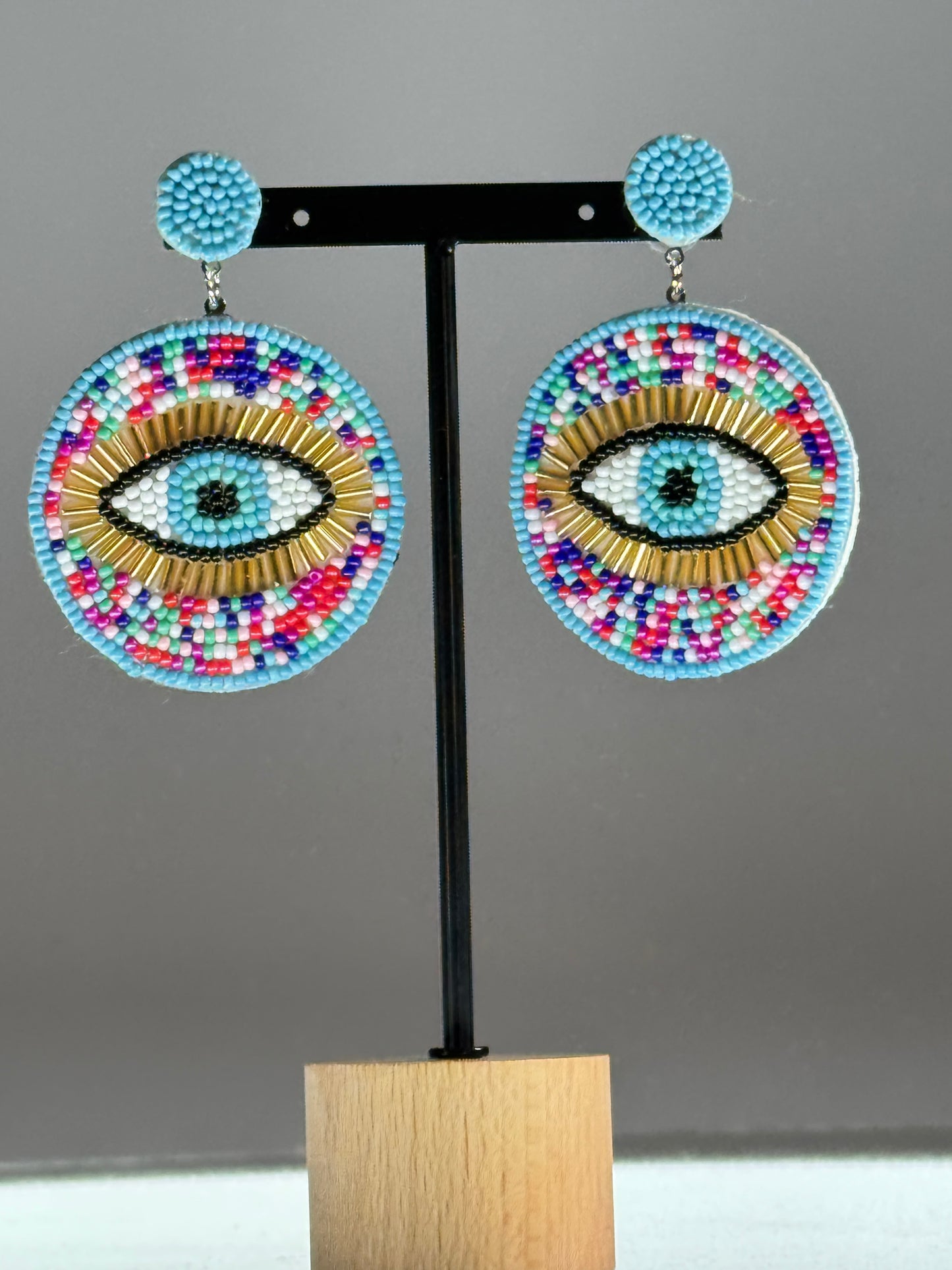 MILOS - BOUCLES D'OREILLES OEIL PERLES