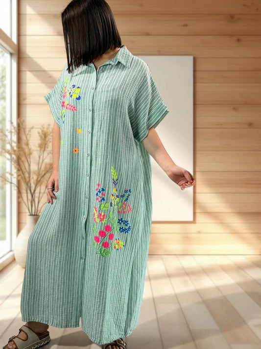 REGINA - ROBE A RAYURE LAGON JUSQU'A LA TAILLE 50