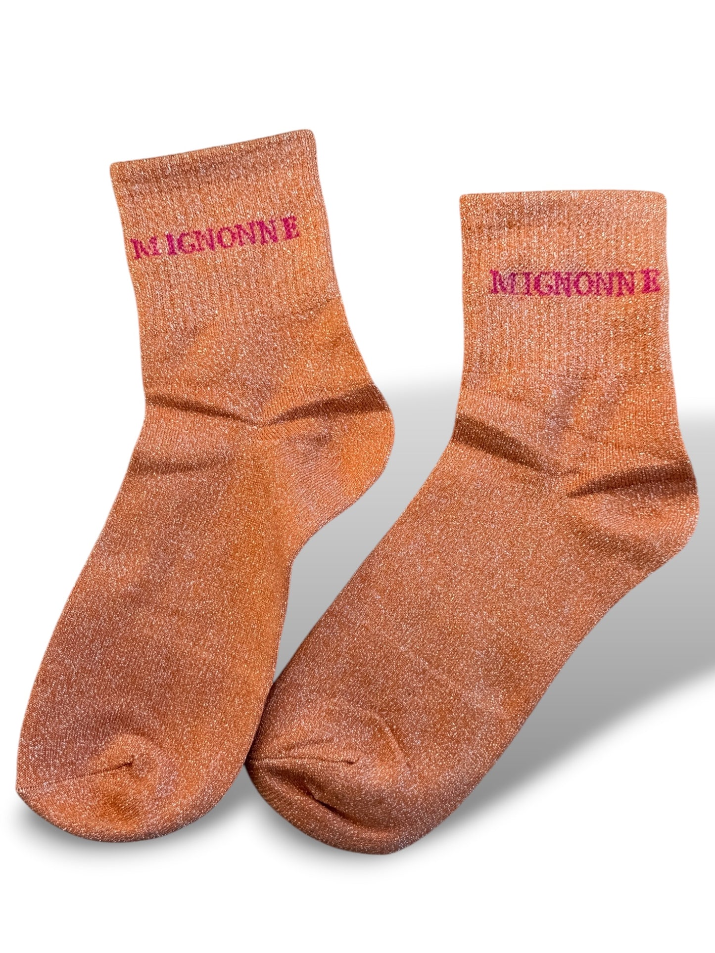 CHAUSSETTES SCINTILLANTES MIGNONNE TERRACOTTA