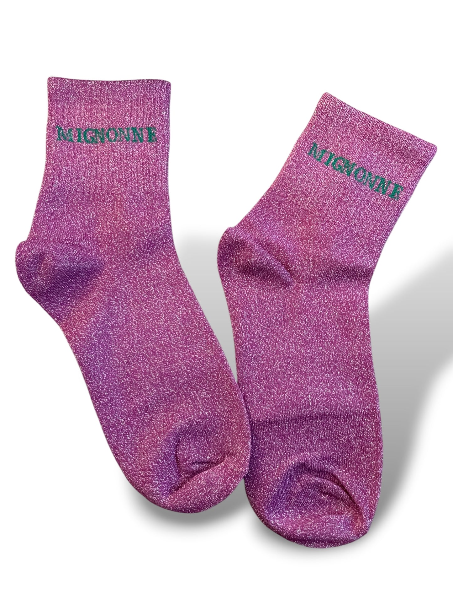 CHAUSSETTES SCINTILLANTES MIGNONNE CYCLAMEN