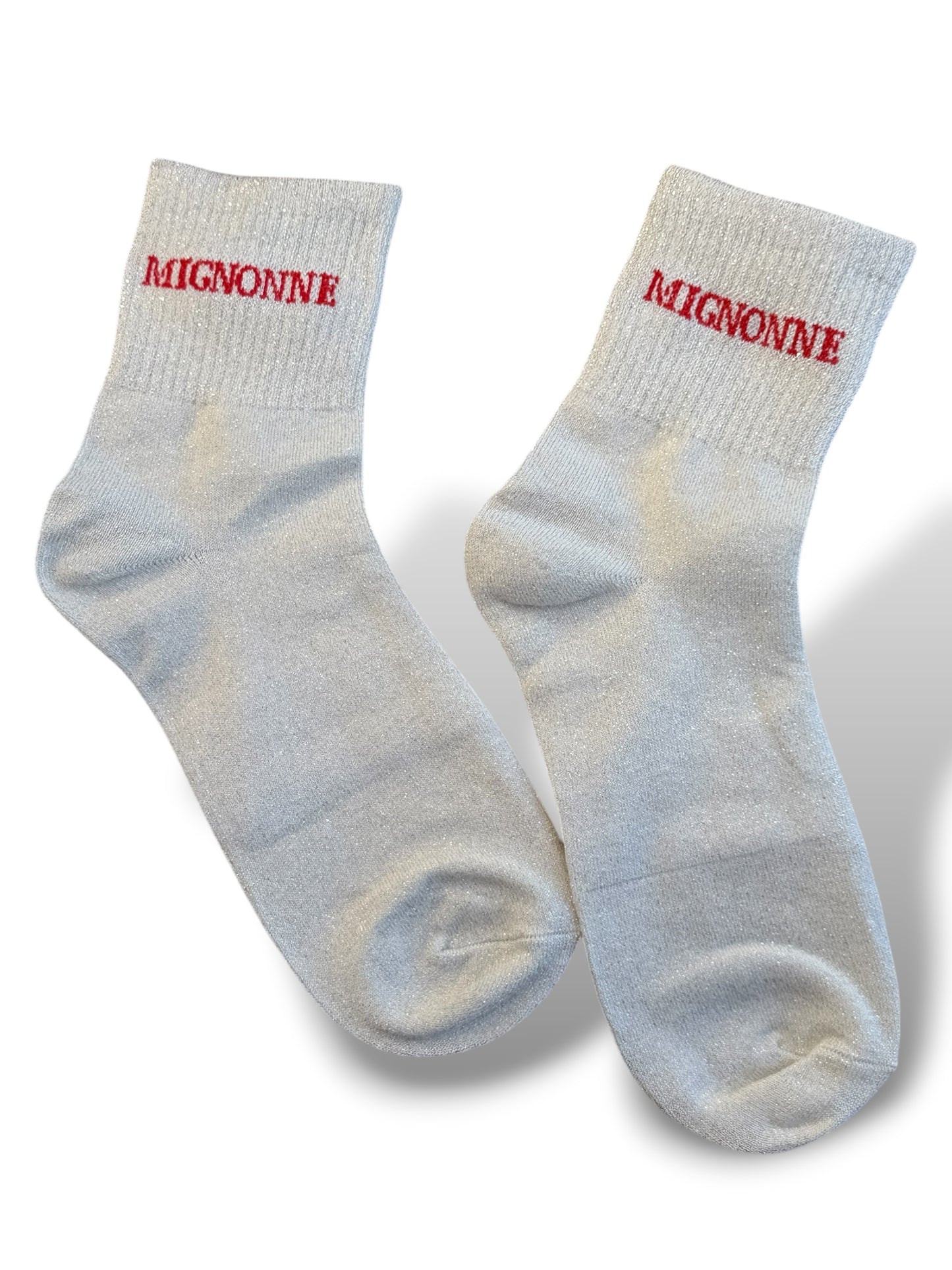 CHAUSSETTES SCINTILLANTES MIGNONNE ARGENT