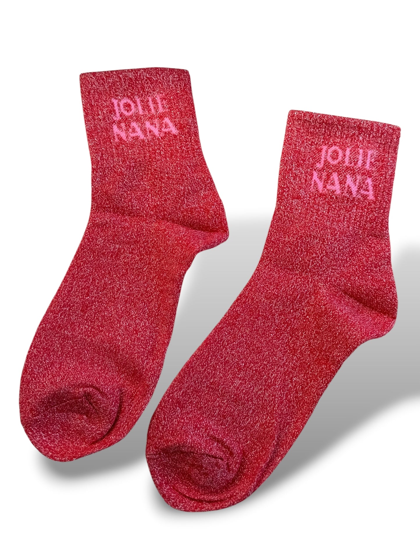 CHAUSSETTES SCINTILLANTES JOLIE NANA ROUGE