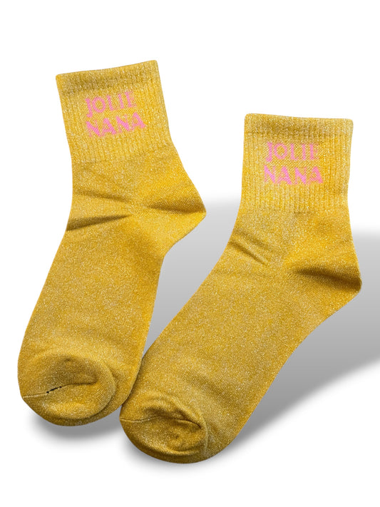 CHAUSSETTES SCINTILLANTES JOLIE NANA BLEUE JAUNE