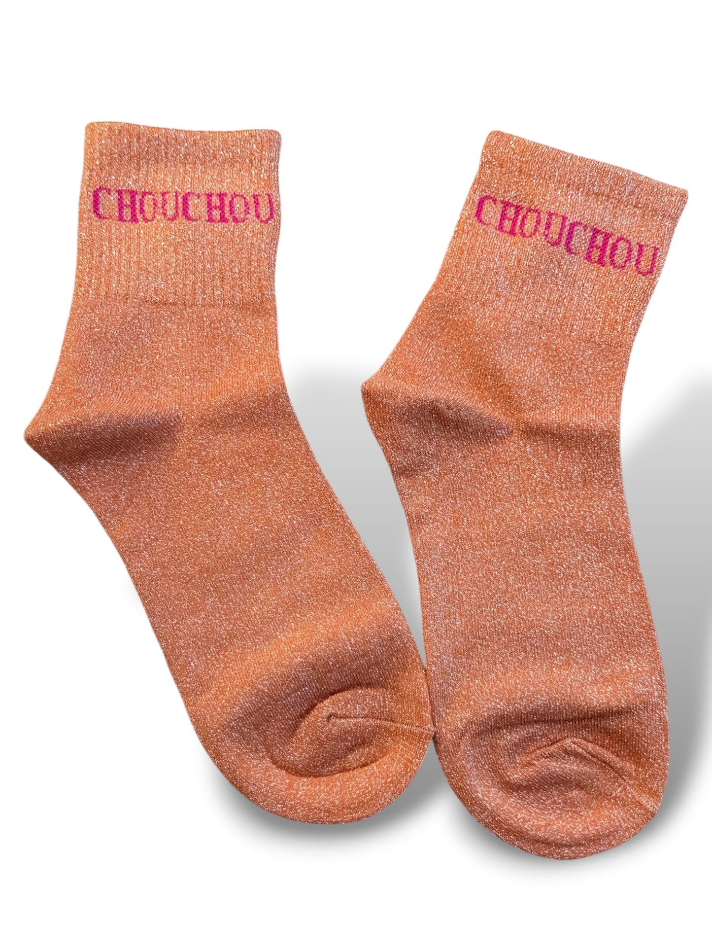 CHAUSSETTES SCINTILLANTES CHOUCHOU TERRACOTTA
