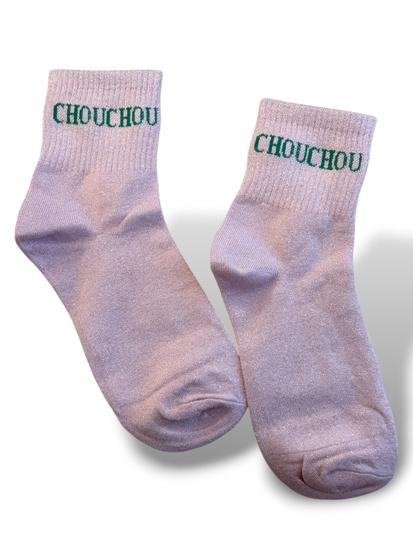 CHAUSSETTES SCINTILLANTES CHOUCHOU LILAS