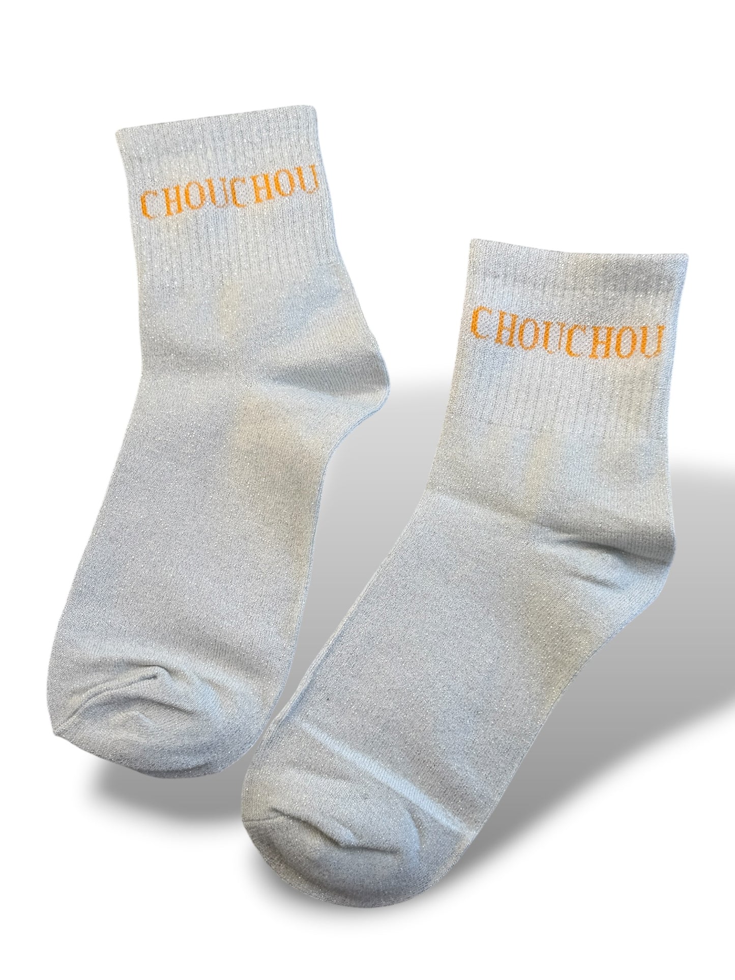 CHAUSSETTES SCINTILLANTES CHOUCHOU ARGENT