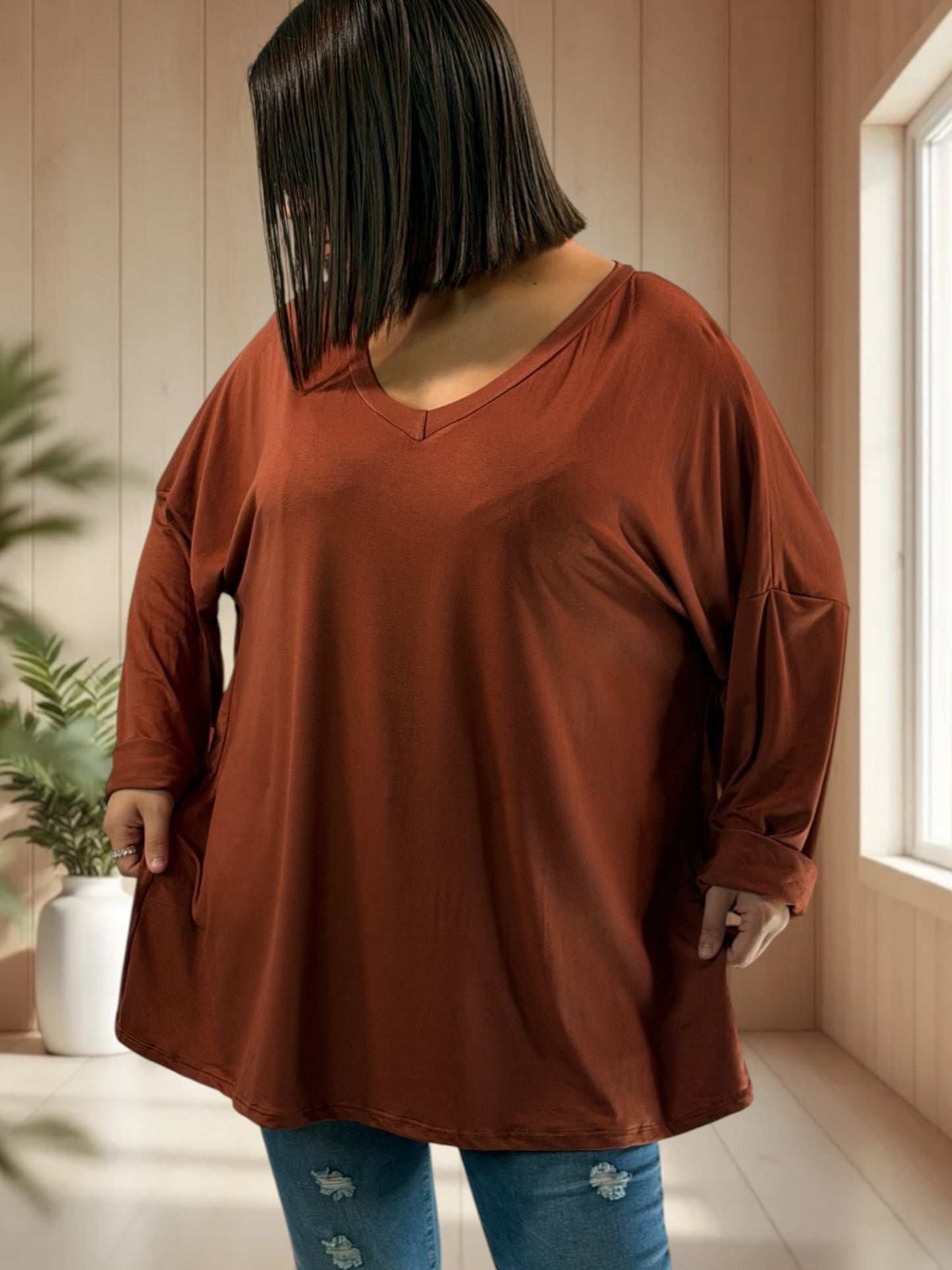 ANGY - TOP ROUX FLUIDE JUSQU'A LA TAILLE 56