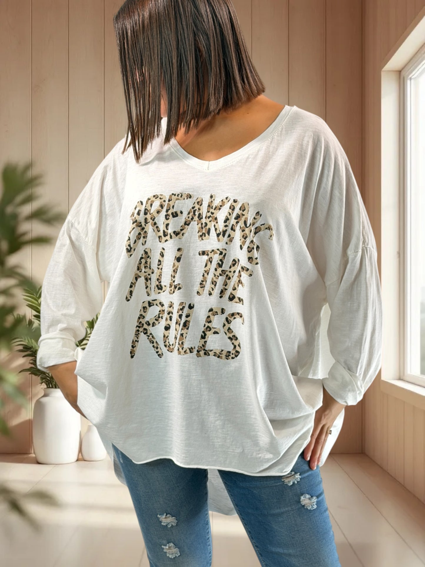 SAVANA - TEE-SHIRT OVERSIZE BLANC JUSQU'A LA TAILLE 56