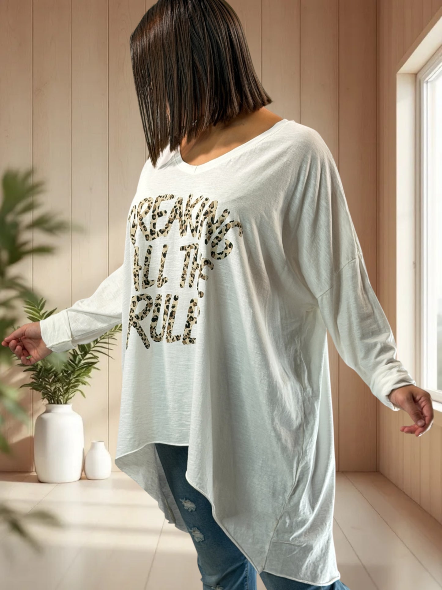 SAVANA - TEE-SHIRT OVERSIZE BLANC JUSQU'A LA TAILLE 56