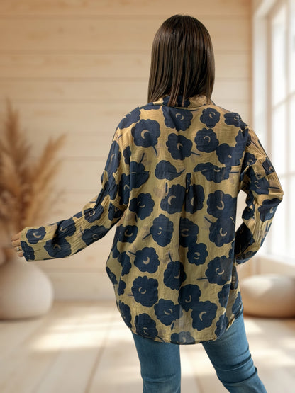 LUCINDA - BLOUSE A MOTIF MARINE JUSQU'A LA TAILLE 50