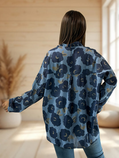 LUCINDA - BLOUSE A MOTIF MARINE JUSQU'A LA TAILLE 50