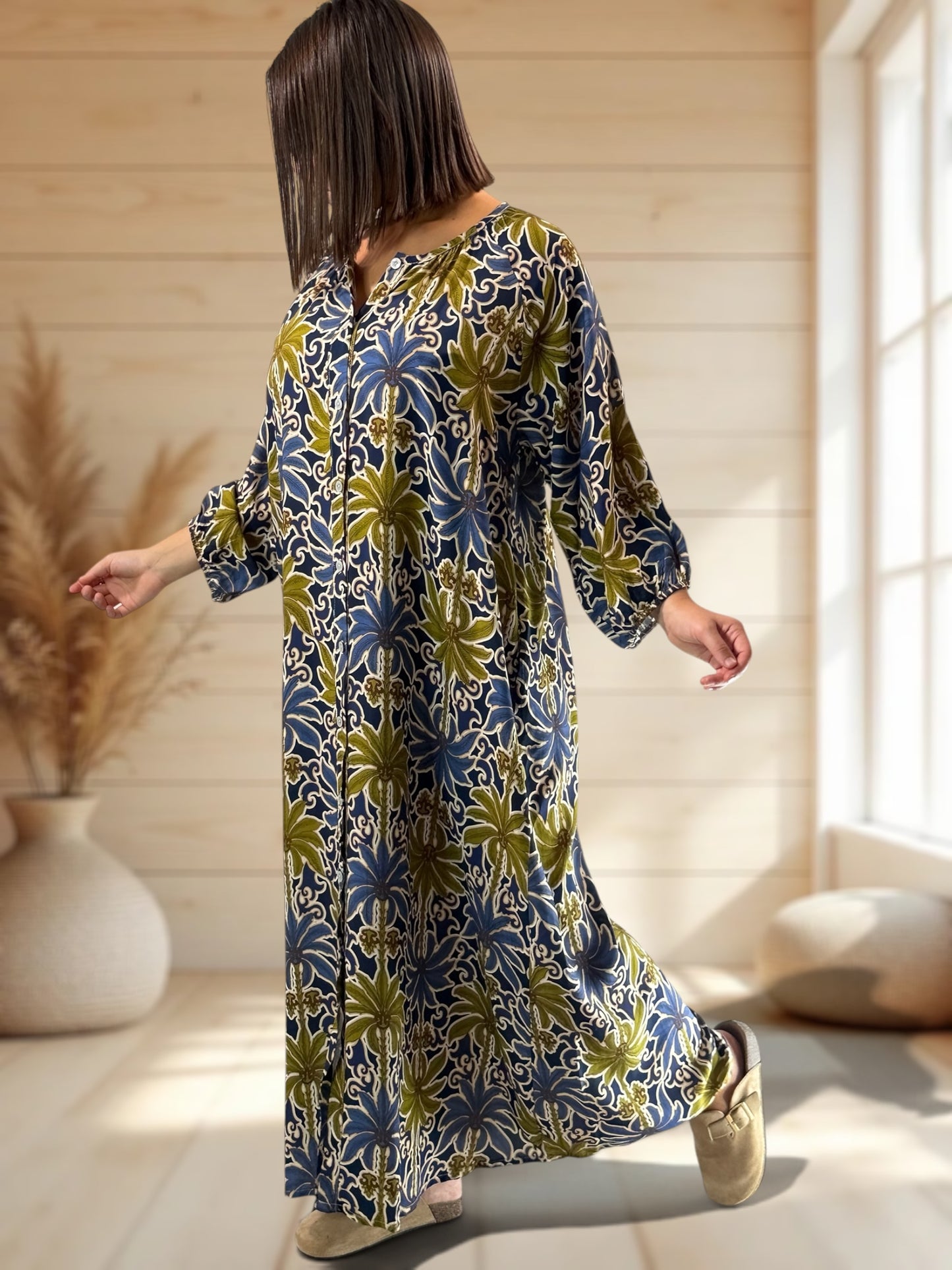 ROSANA - ROBE A MOTIF MARINE JUSQU'A LA TAILLE 48