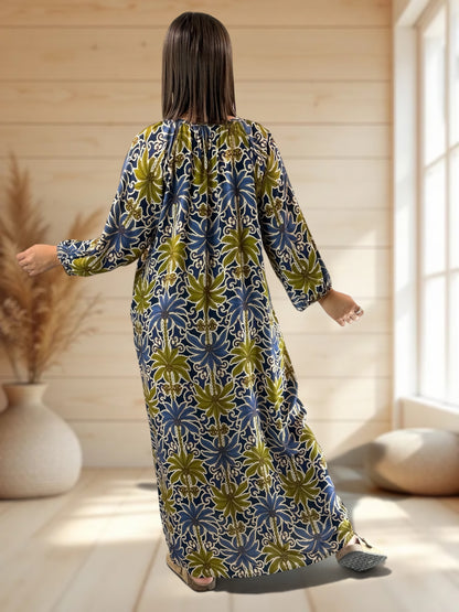 ROSANA - ROBE A MOTIF MARINE JUSQU'A LA TAILLE 48