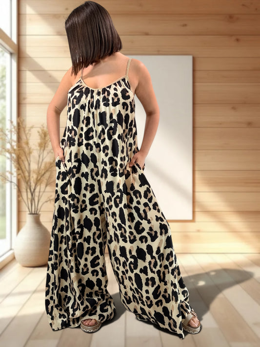 ROMANE - COMBI OVERSIZE LEOPARD JUSQU'A LA TAILLE 52
