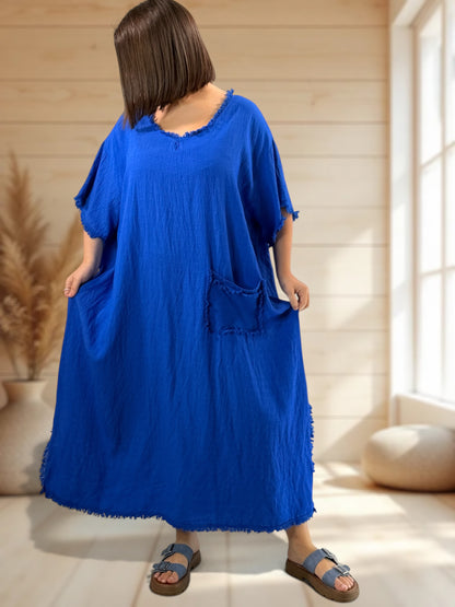 ABBY - ROBE OVERSIZE IMPERIAL 1 POCHE JUSQU'A LA TAILLE 54