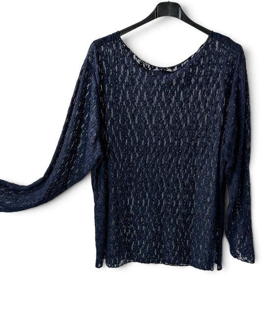 LUCYLOU - TOP EN DENTELLE MARINE TAILLE 46/48 A 56