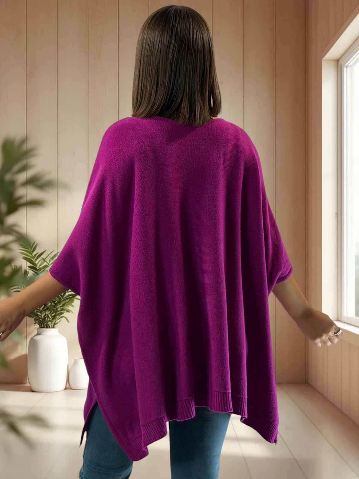 MILLO - PULL OVERSIZE CYCLAMEN JUSQU'A LA TAILLE 60