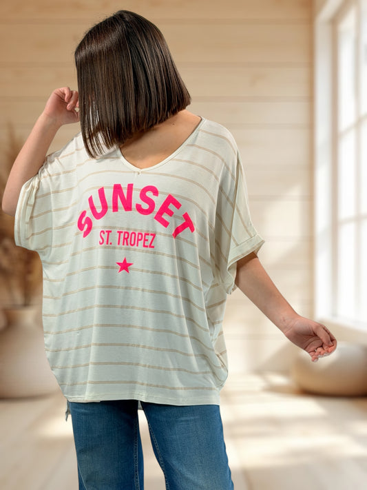 SUNSET - T-SHIRT EN VISCOSE JUSQU'A LA TAILLE 54