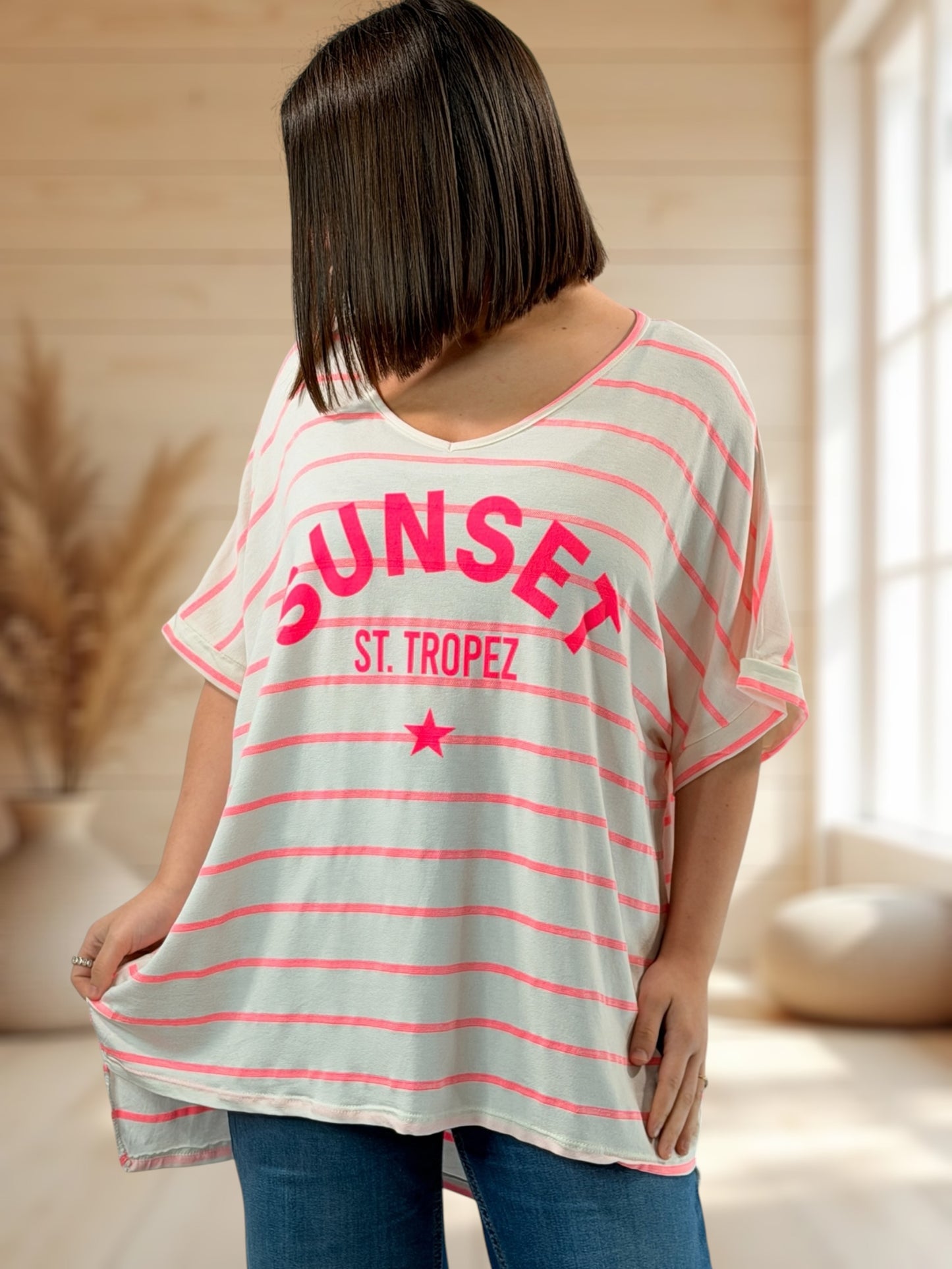 SUNSET - T-SHIRT  EN VISCOSE JUSQU'A LA TAILLE 54
