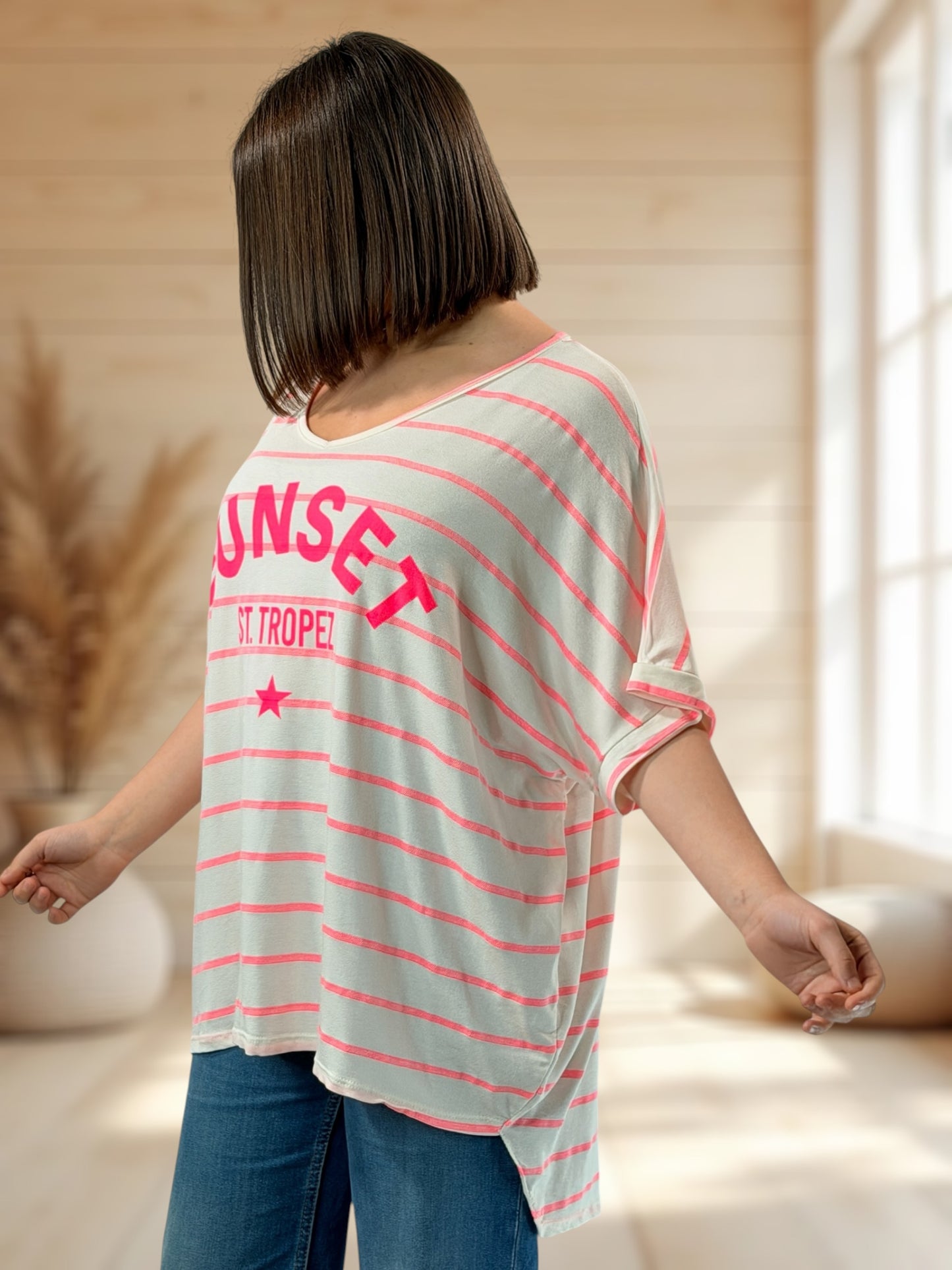 SUNSET - T-SHIRT  EN VISCOSE JUSQU'A LA TAILLE 54