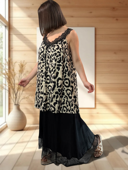 AURELIE - TOP OVERSIZE LEOPARD JUSQU'A LA TAILLE 52