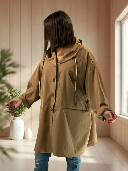 CARLOTA - TRENCH CAMEL DEPERLANT JUSQU'A LA TAILLE 56
