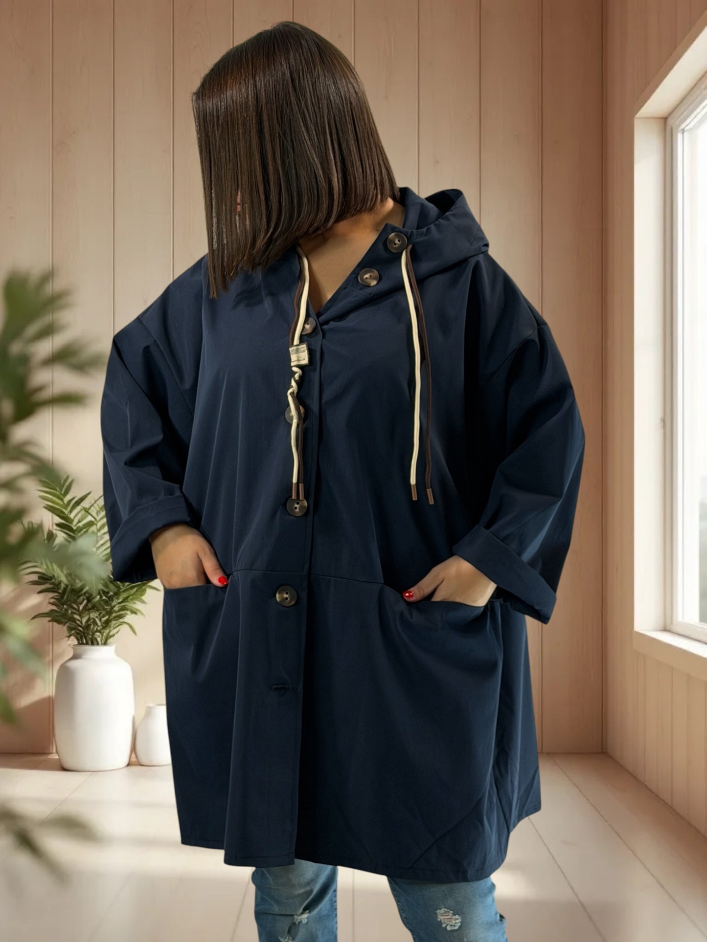 CARLOTA - TRENCH MARINE DEPERLANT JUSQU'A LA TAILLE 56