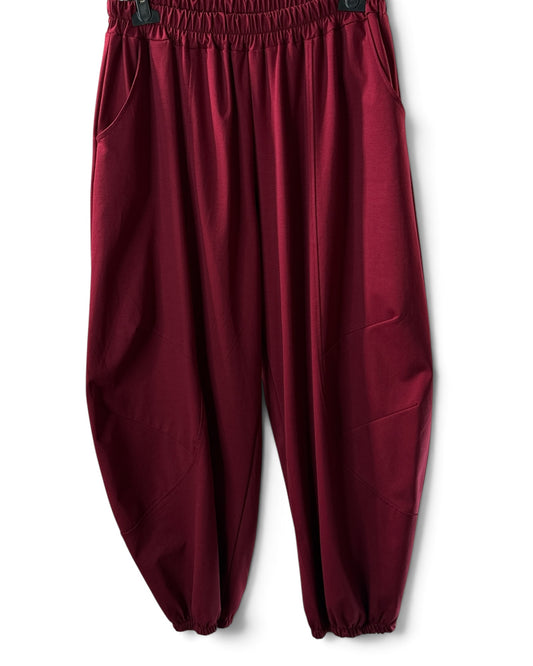 ALEXANDER - PANTALON BORDEAUX COUPE BARREL TAILLE 50/52 A 56/58