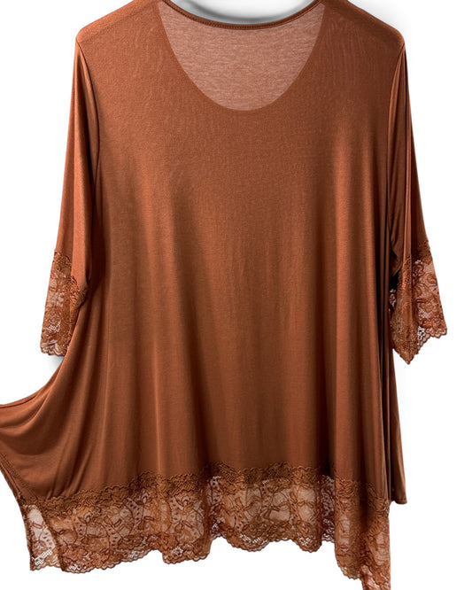 CINDY - TOP ROUX TAILLE 46 A 56/58
