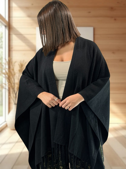 DONNA - CAPE PONCHO NOIR