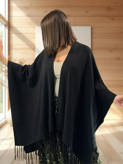 DONNA - CAPE PONCHO NOIR