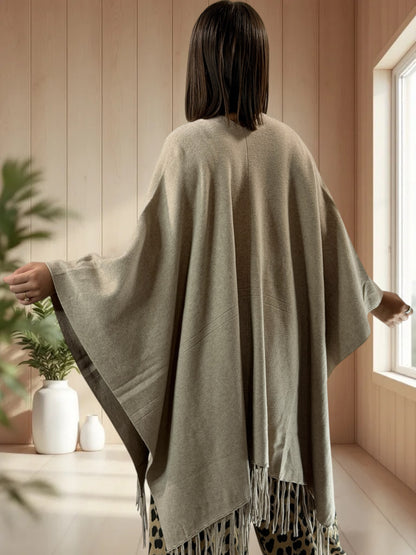 DONNA - CAPE PONCHO BEIGE